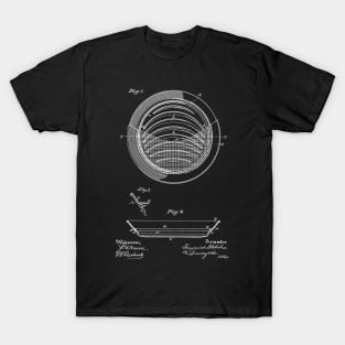 Gold Washing Pan Vintage Patent Hand Drawing T-Shirt